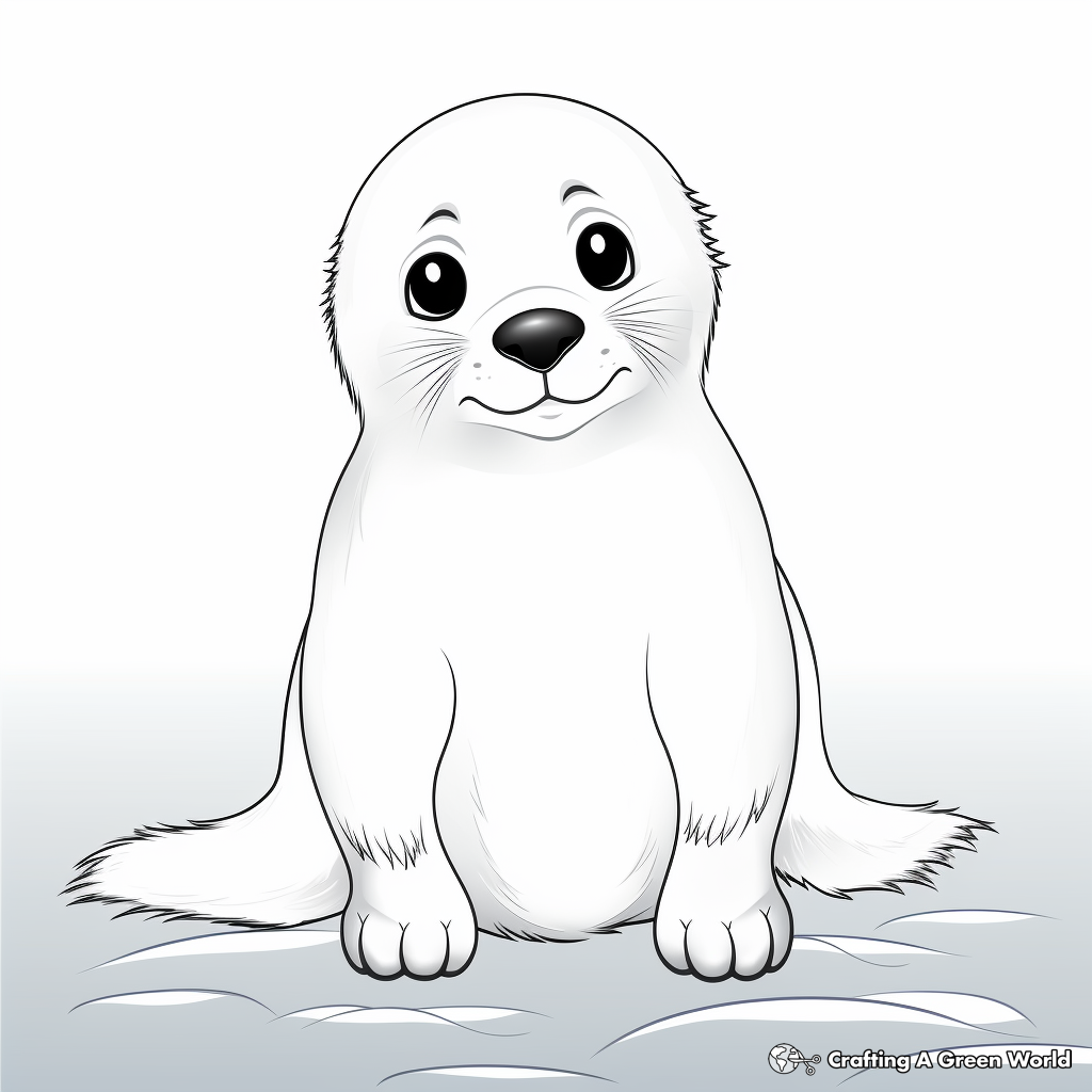Harp seal coloring pages