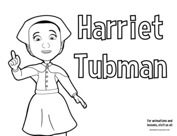 Black history month harriet tubman coloring page by wonder media