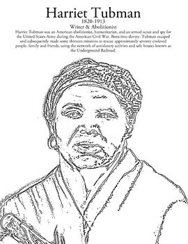 Black history month coloring page