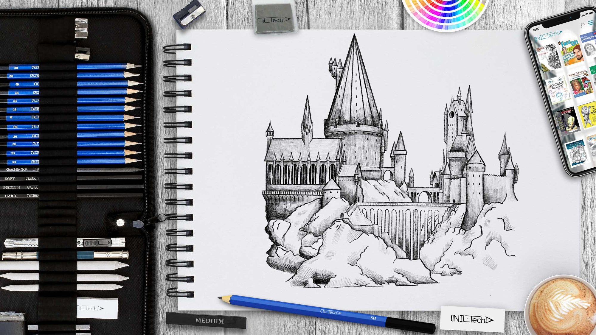 Learn to draw hogwarts nil tech
