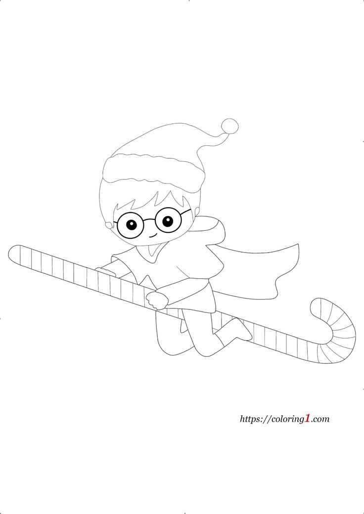 Harry potter christmas coloring pages