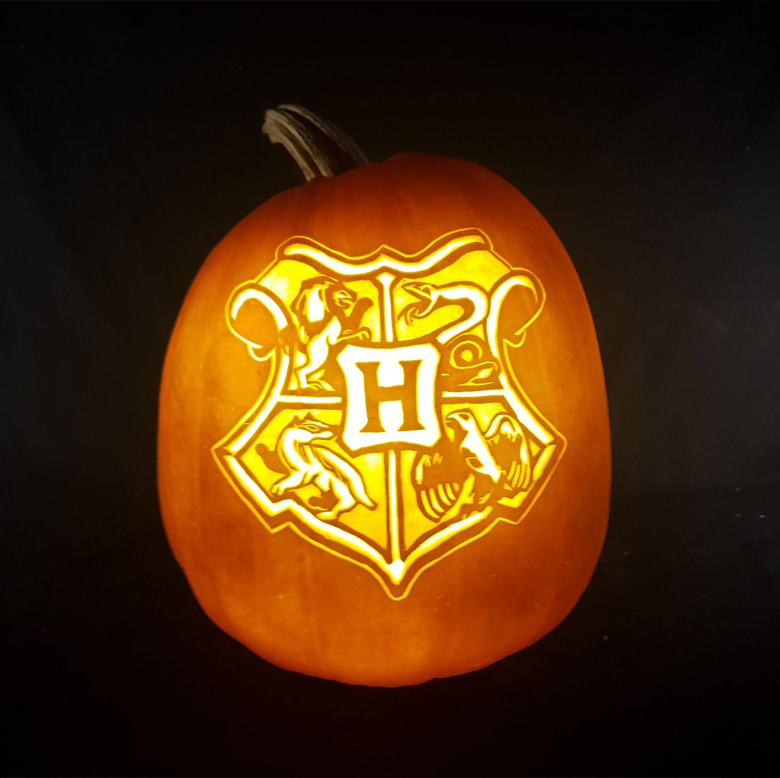 The wizarding world has released two incredible free harry potter pumpkin stencils