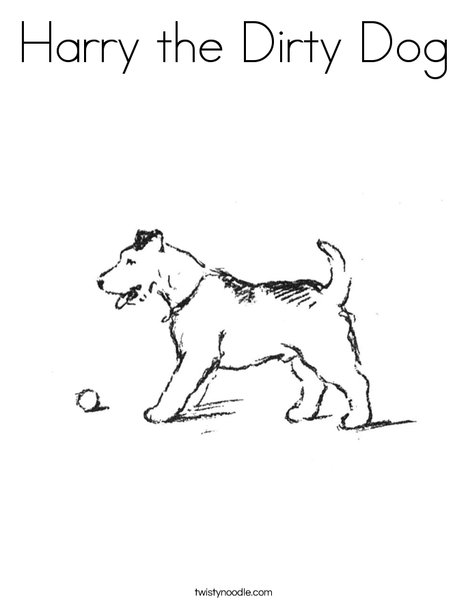 Harry the dirty dog coloring page