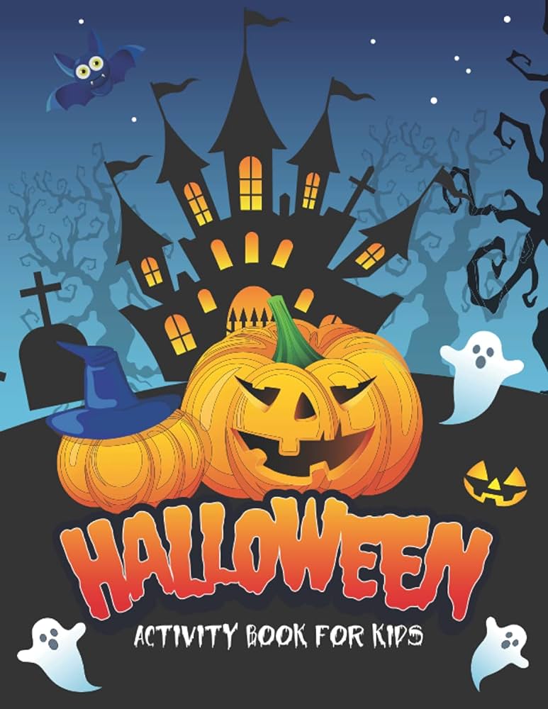 Kids halloween coloring book crossword puzzles sudoku mazes pages of unique images witches mummies ghost ts jack