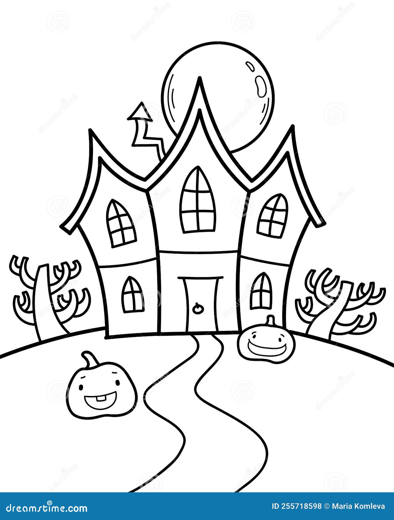 Haunted house coloring page stock illustrations â haunted house coloring page stock illustrations vectors clipart