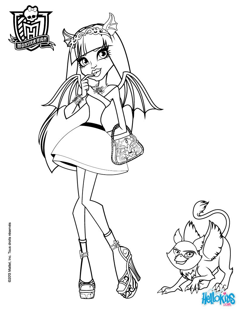 Monster high coloring pages