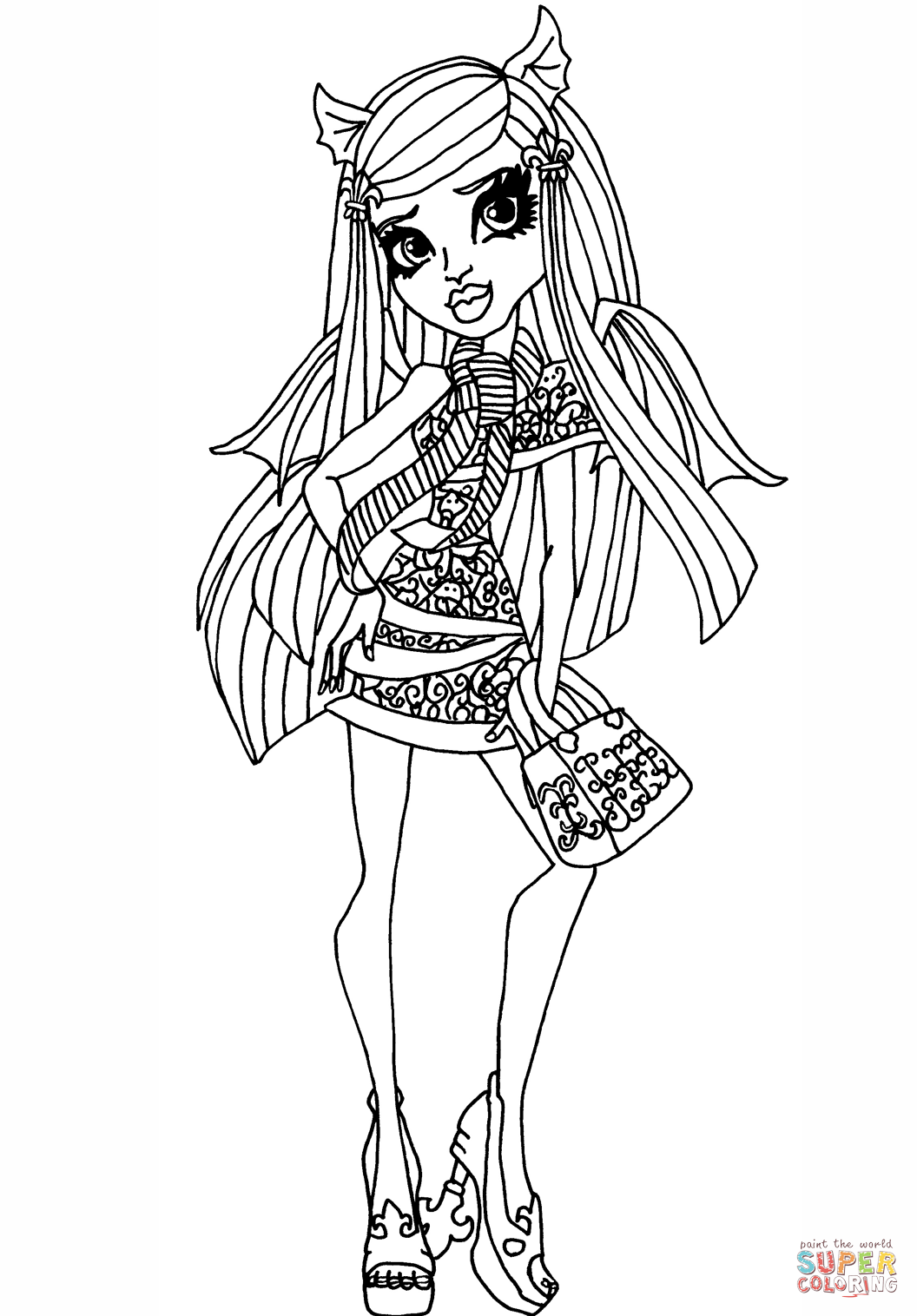 Ghouls night out rochelle coloring page free printable coloring pages