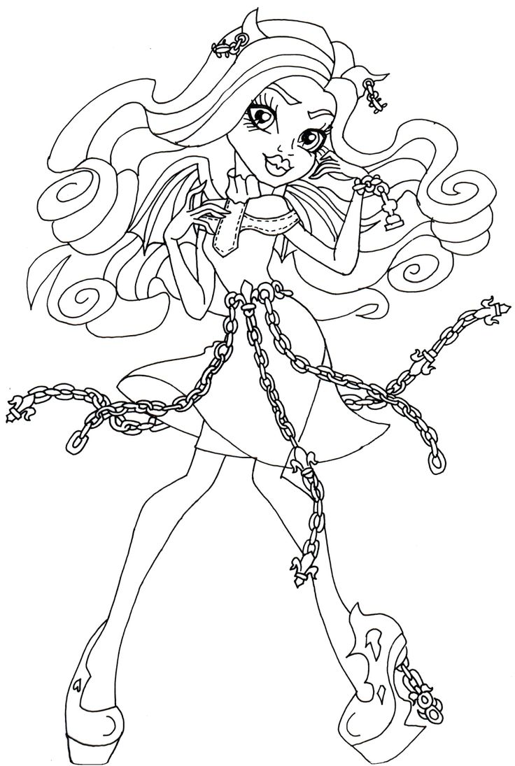 Livro de colorir arte monster high pãginas para colorir