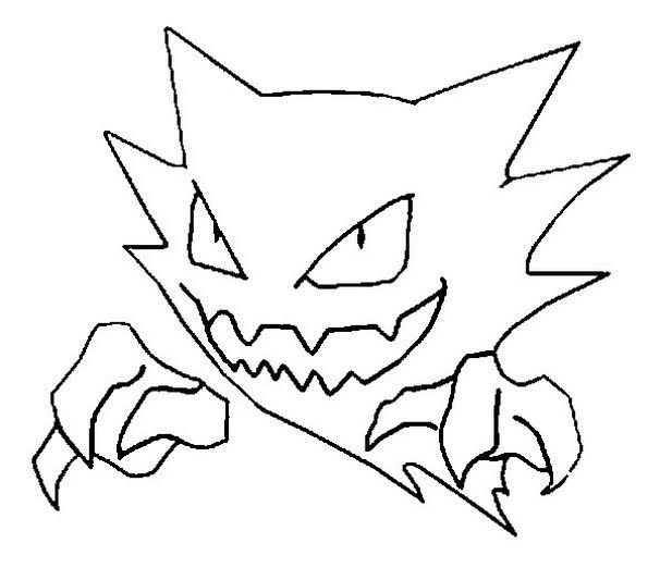 Haunter pokemon coloring pages pokemon coloring pages pokemon coloring scary pokemon