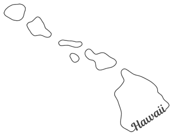 Hawaii â map outline printable state shape stencil pattern â diy projects patterns monograms designs templates
