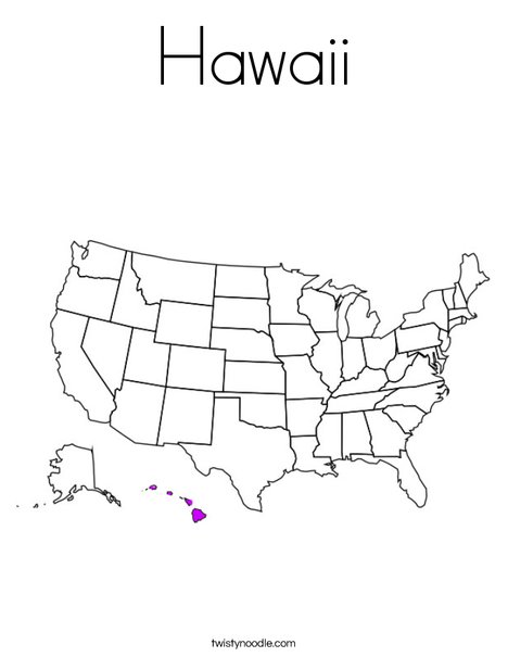 Hawaii coloring page