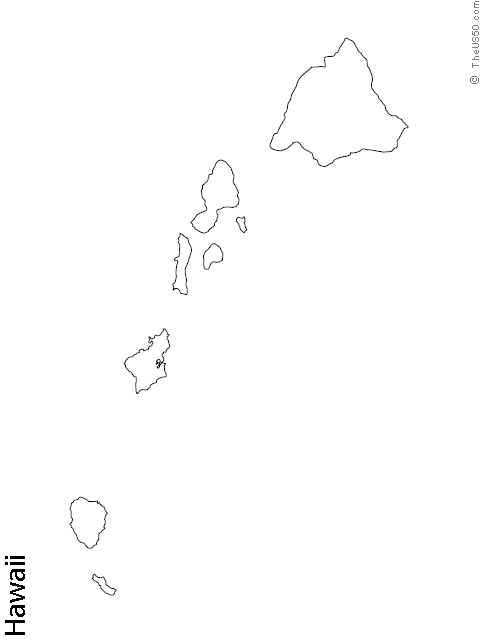 Hawaii state outline coloring sheet the us state outline outline united states map