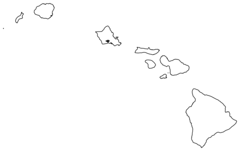 Outline map of hawaii coloring page free printable coloring pages