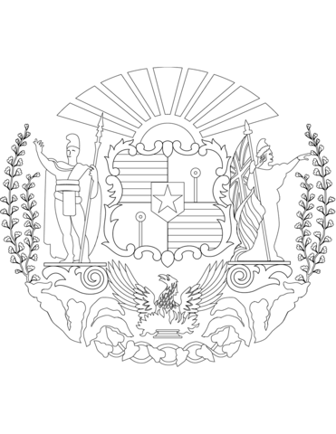 Coat of arms of hawaii coloring page free printable coloring pages