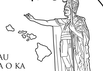 Hawaii state flag outline