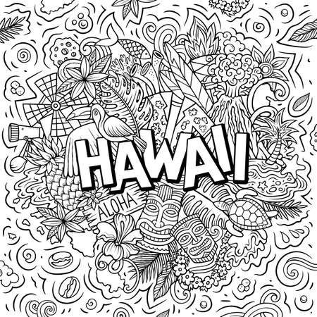 Hawaii coloring page stock illustrations cliparts and royalty free hawaii coloring page vectors
