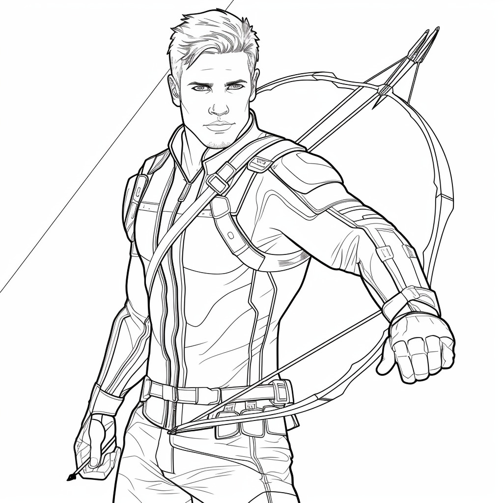 Marvel avenger hawkeye coloring image for kids hobbies toys books magazines childrens books on
