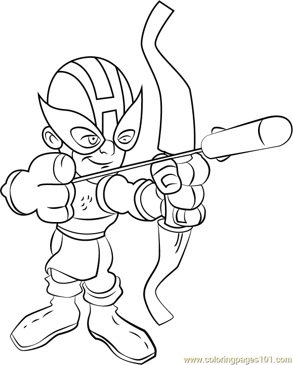 Hawkeye coloring page for kids