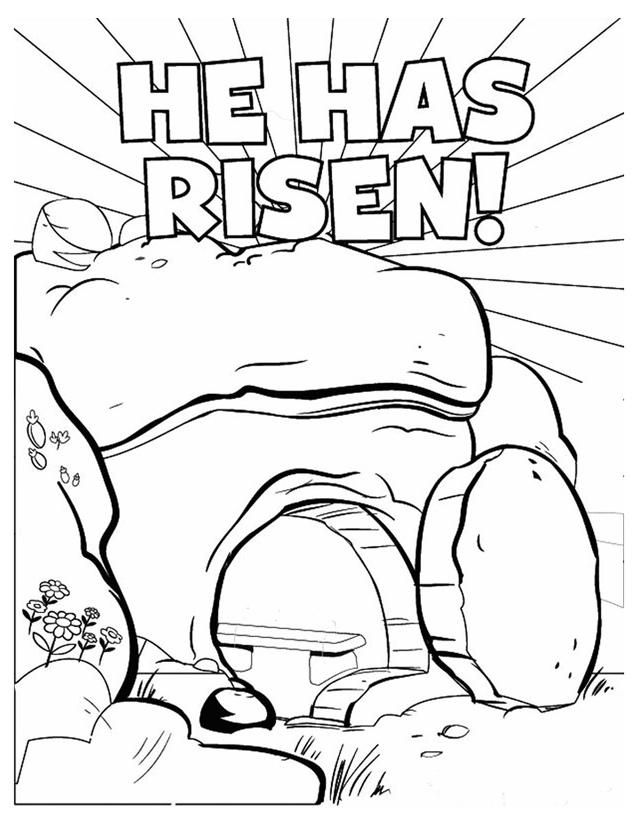 He has risen coloring page â alphonsus liguori gift