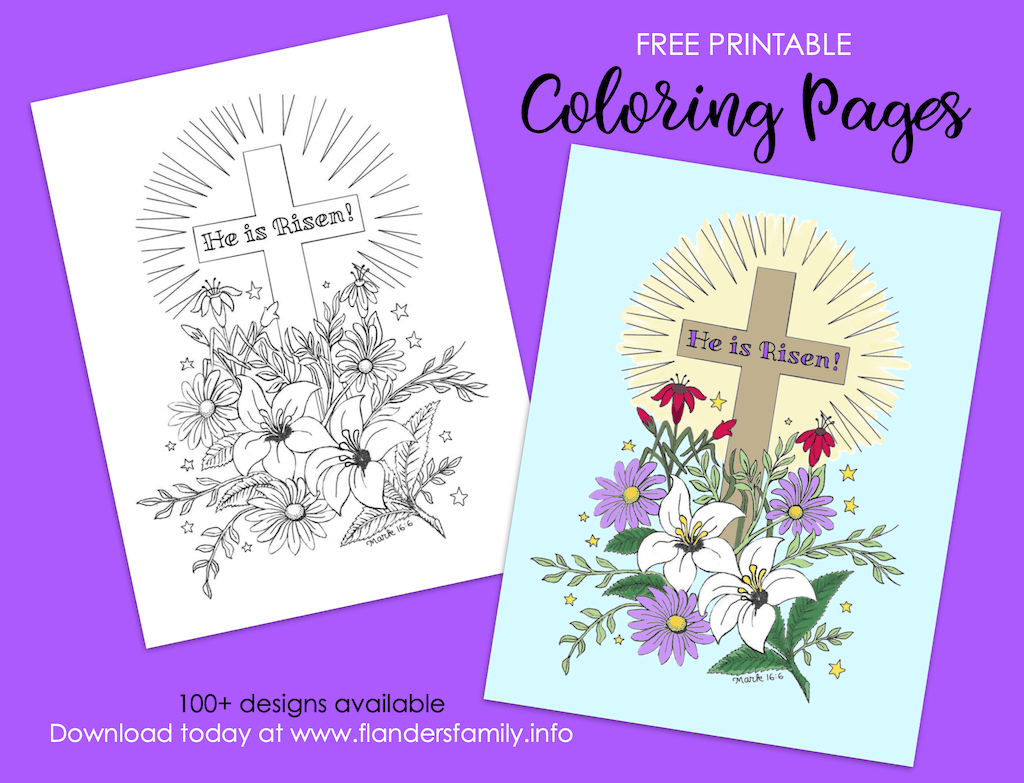 He is risen coloring page