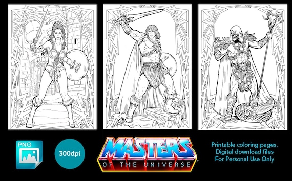Motu masters of the universe coloring pack he