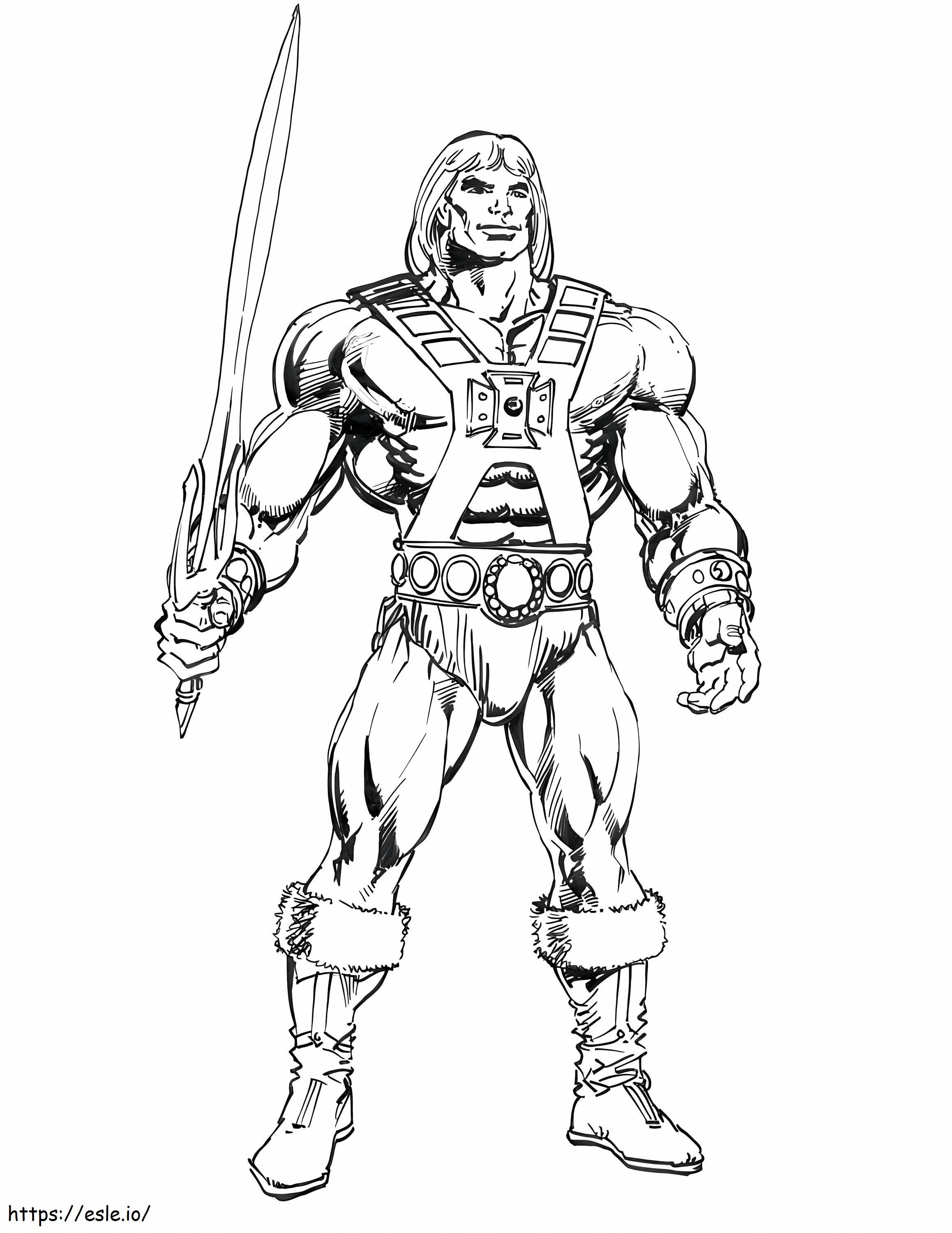Amazing he man coloring page