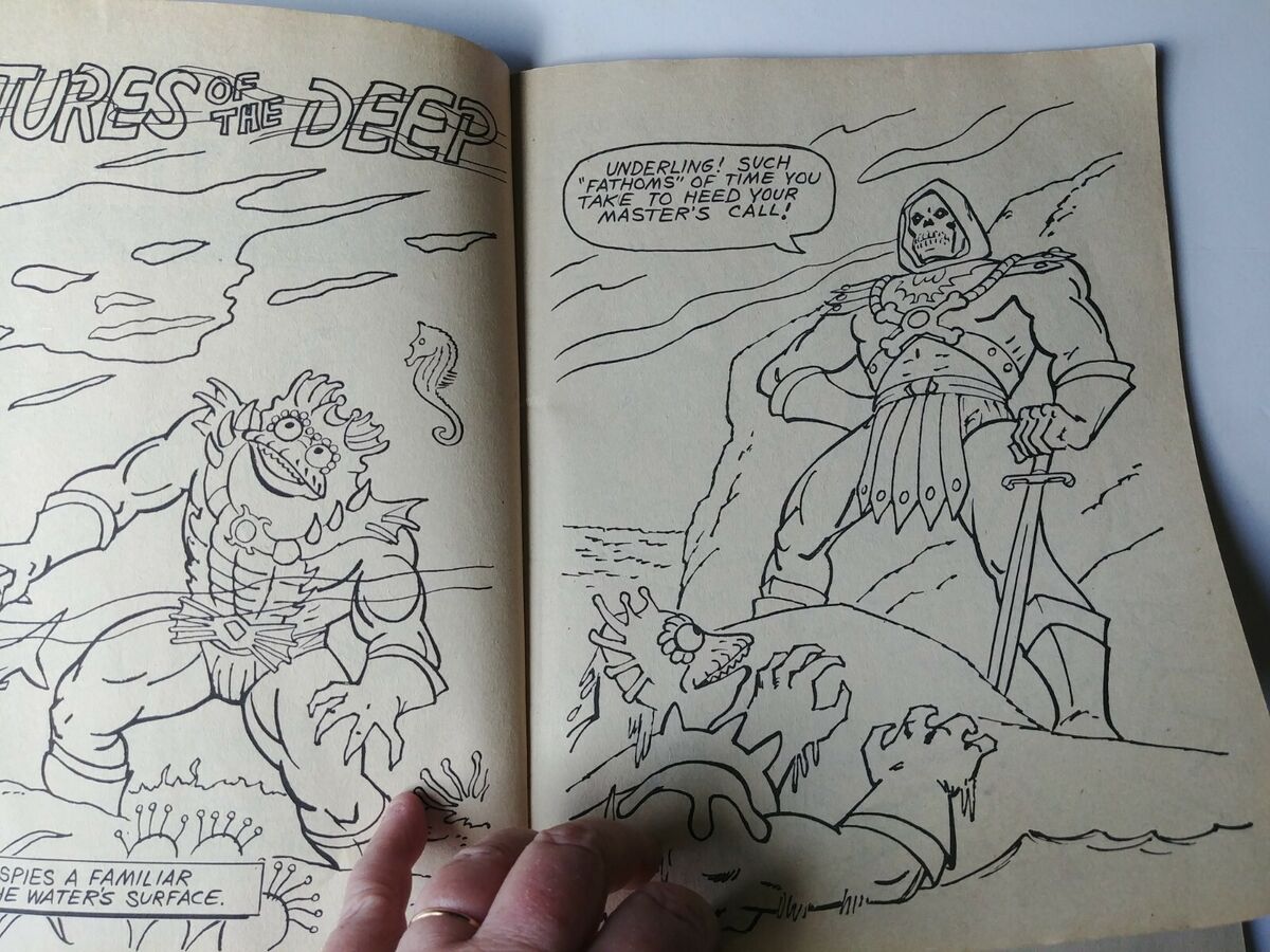 Vintage masters of the universe golden coloring book he