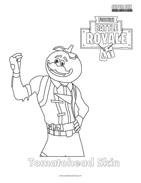 Tomatohead skin fortnite coloring page