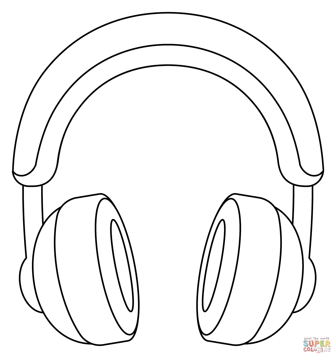 Headphone emoji coloring page free printable coloring pages