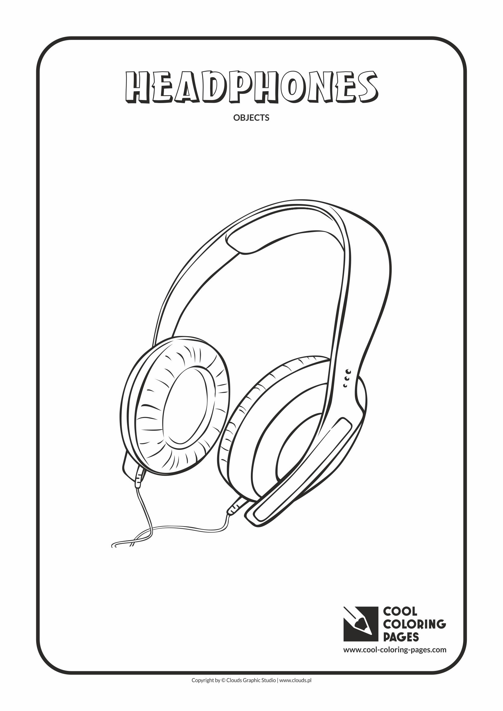 Cool coloring pages headphones