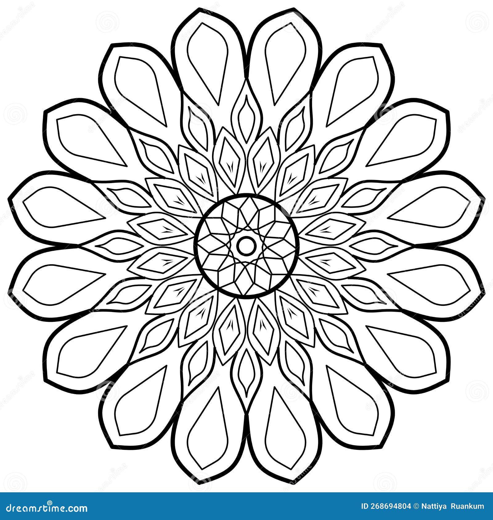 Luxury pattern mandala mandala coloring page adult coloring page mandalas art therapy and healing coloring page stock vector