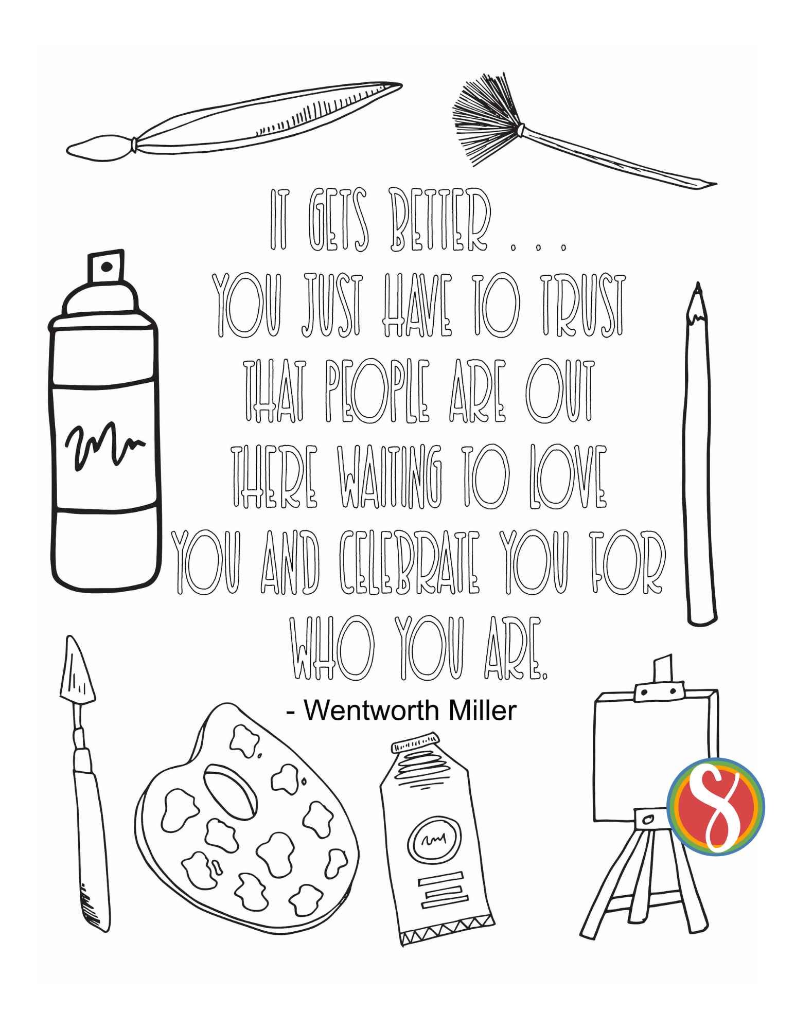 Free mental health coloring pages â stevie doodles