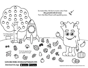 Healthy eating colouring tpt