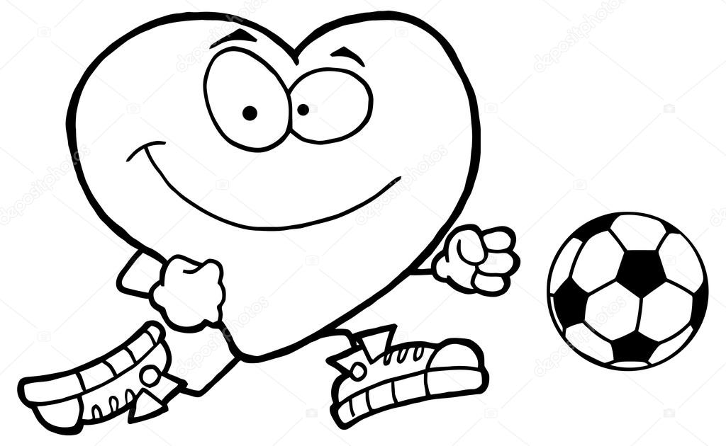 Healthy heart character stock vector by hittoon