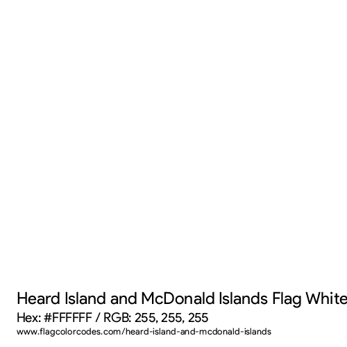Heard island and mcdonald islands flag color codes