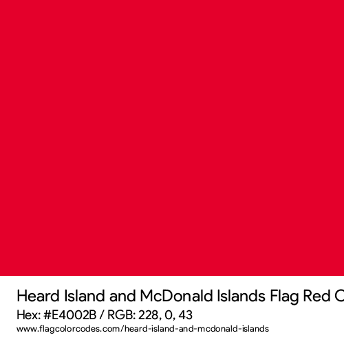 Heard island and mcdonald islands flag color codes