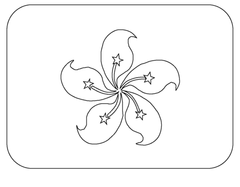 Flag of hong kong sar china emoji coloring page free printable coloring pages