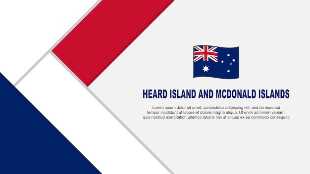 Premium vector heard island and mcdonald islands flag abstract background design template heard island and mcdonald islands independence day banner cartoon vector illustration