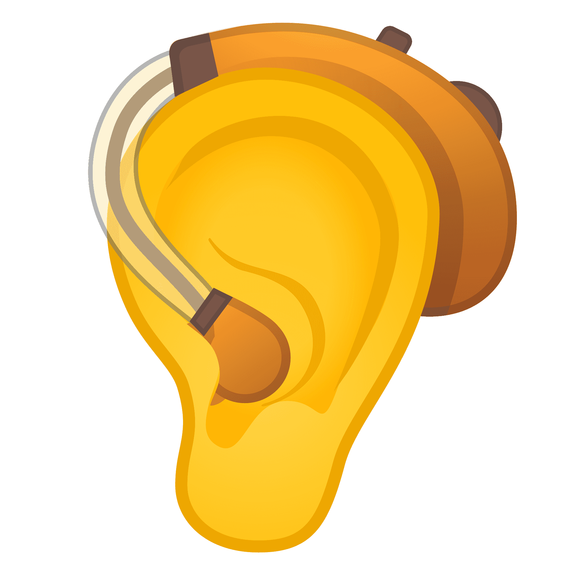Ear with hearing aid emoji clipart free download transparent png