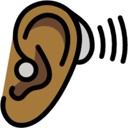 Ear with hearing aid emoji