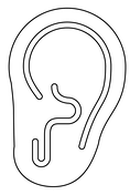 Ear with hearing aid emoji coloring page free printable coloring pages