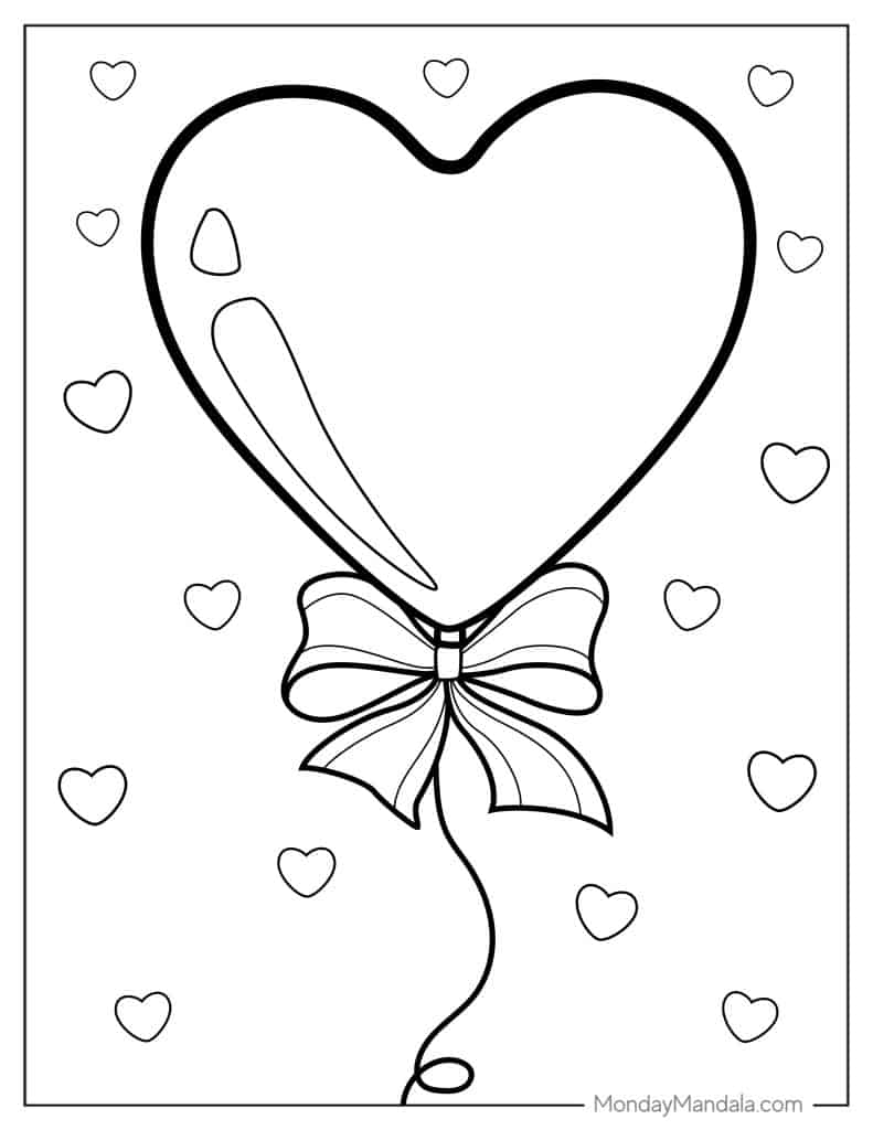 Balloon coloring pages free pdf printables