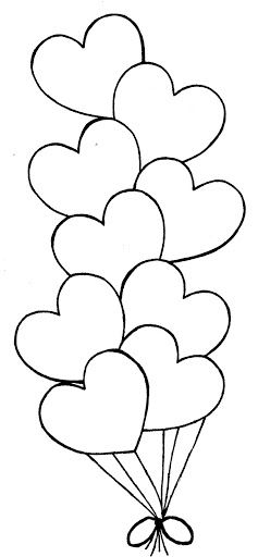 Coloring pages heart shape balloon coloring pages for your toddler