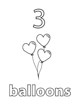 Valentine heart balloons count and color