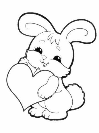 Raskraska x kb bunny coloring pages cute coloring pages valentine coloring pages