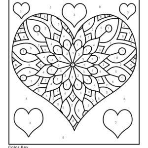 Color by number coloring pages printable for free download