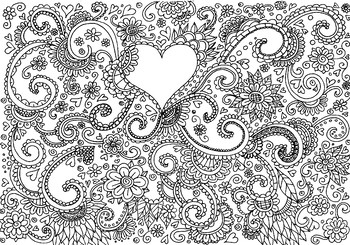 Heart flower coloring sheet by the happy hospital teacher tpt