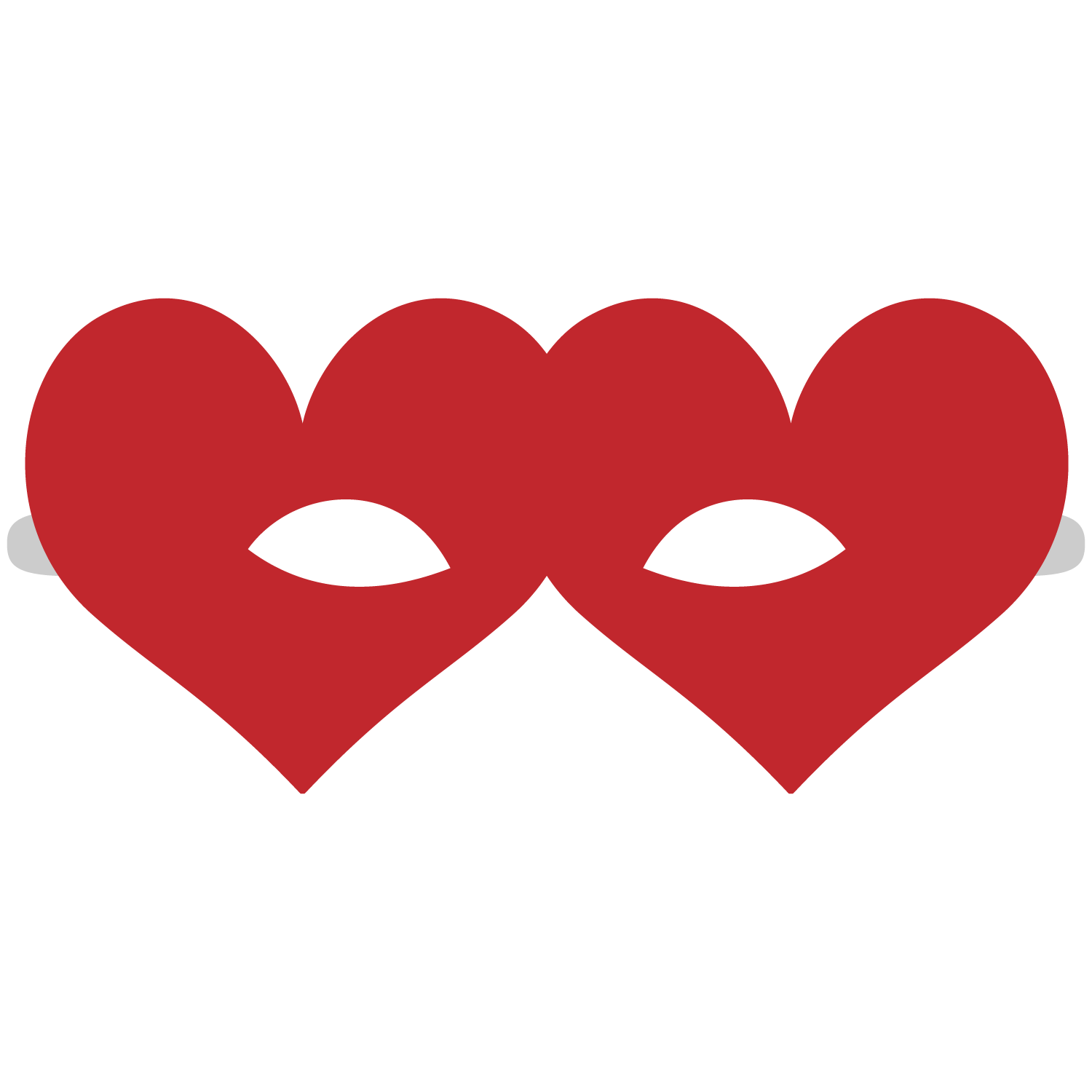 Hearts mask template free printable papercraft templates