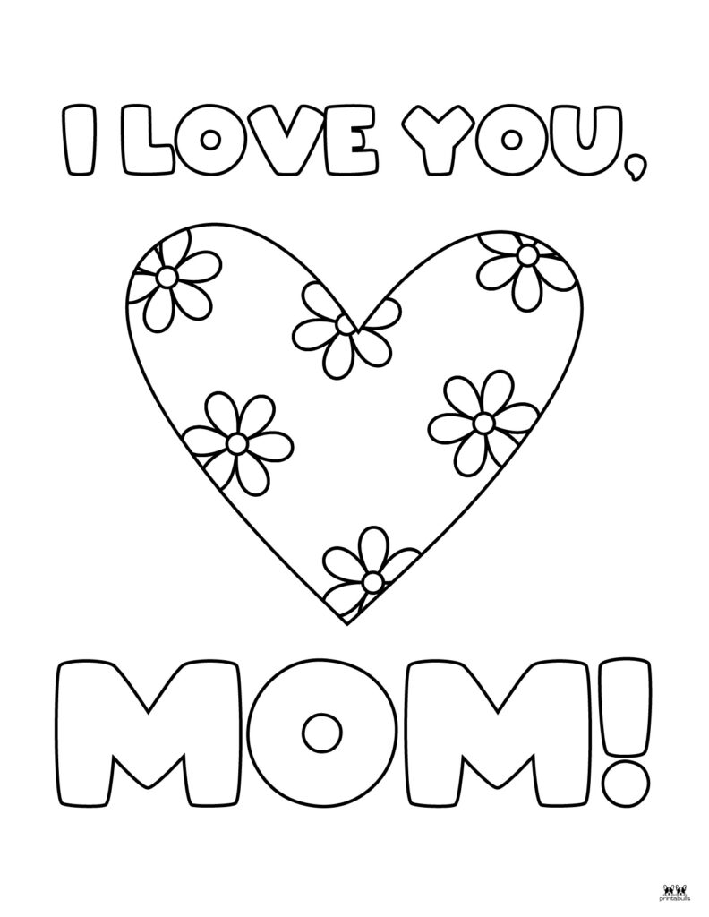 Mothers day coloring pages