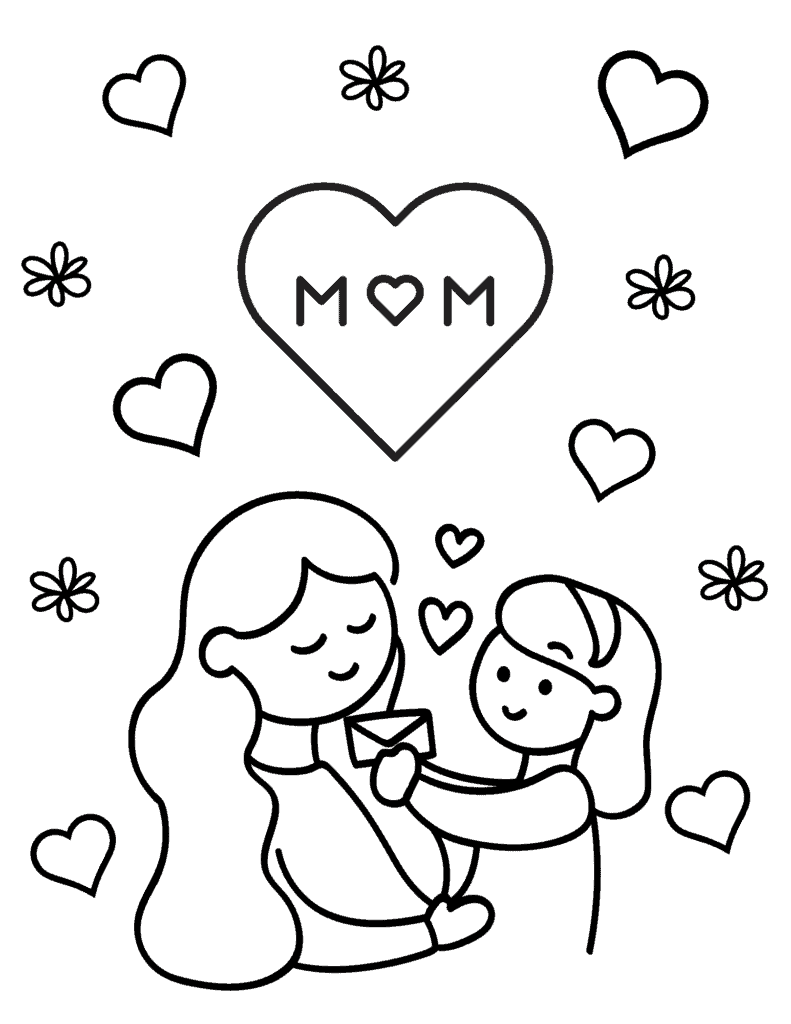 Free printable mothers day coloring pages for kids